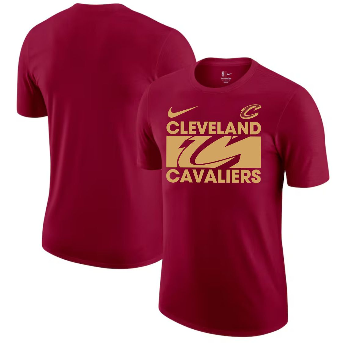 Men 2025 NBA Cleveland Cavaliers Red Nike T shirts style 1->nba t-shirts->Sports Accessory